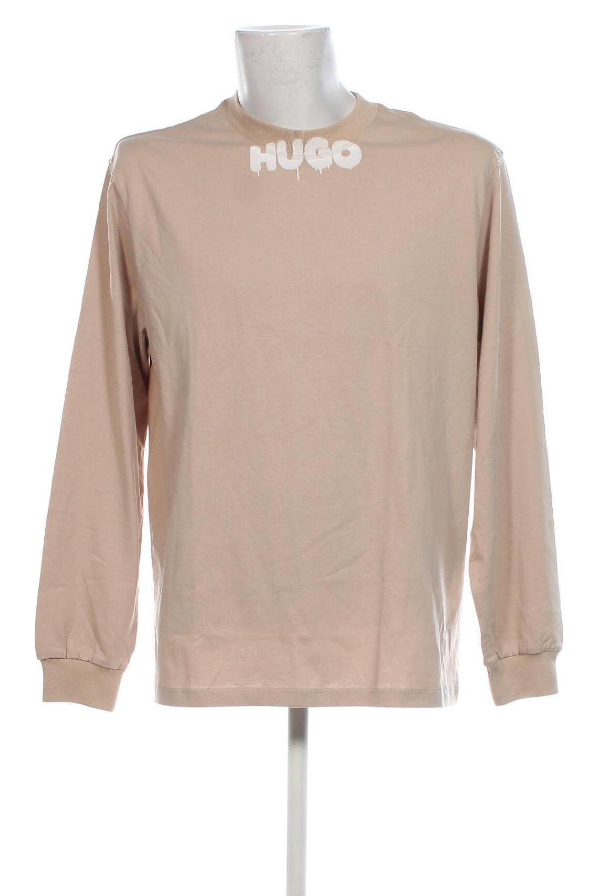 Herren Shirt Hugo Boss, Größe M, Farbe Beige, Preis 59,99 €