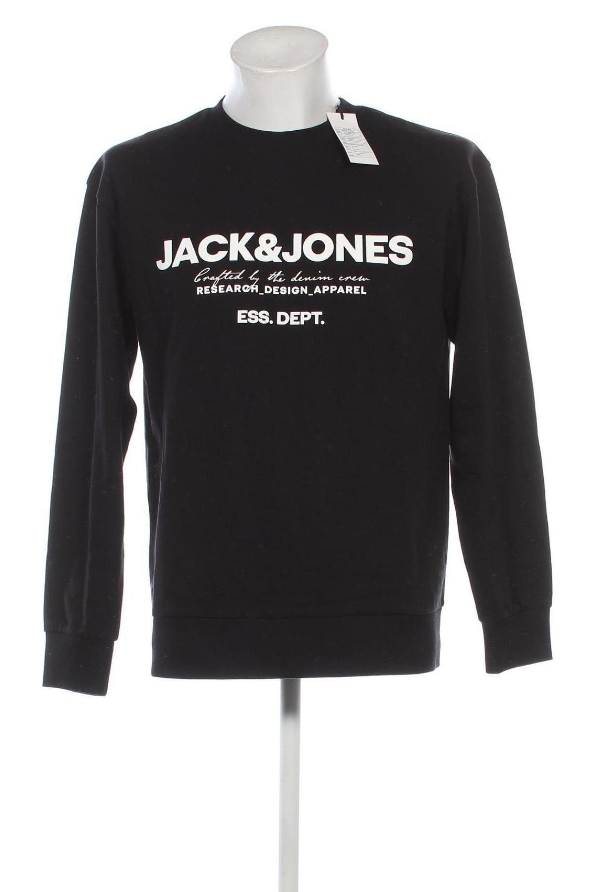 Ανδρική μπλούζα Jack & Jones, Μέγεθος L, Χρώμα Μαύρο, Τιμή 25,49 €