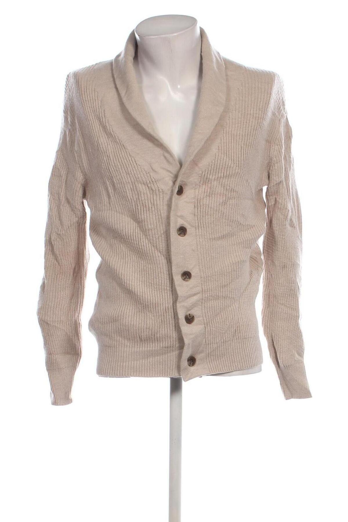 Herren Strickjacke, Größe L, Farbe Beige, Preis € 3,99