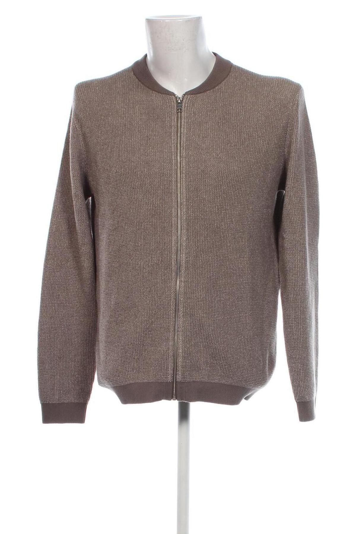 Herren Strickjacke Jack & Jones PREMIUM, Größe L, Farbe Beige, Preis € 33,99