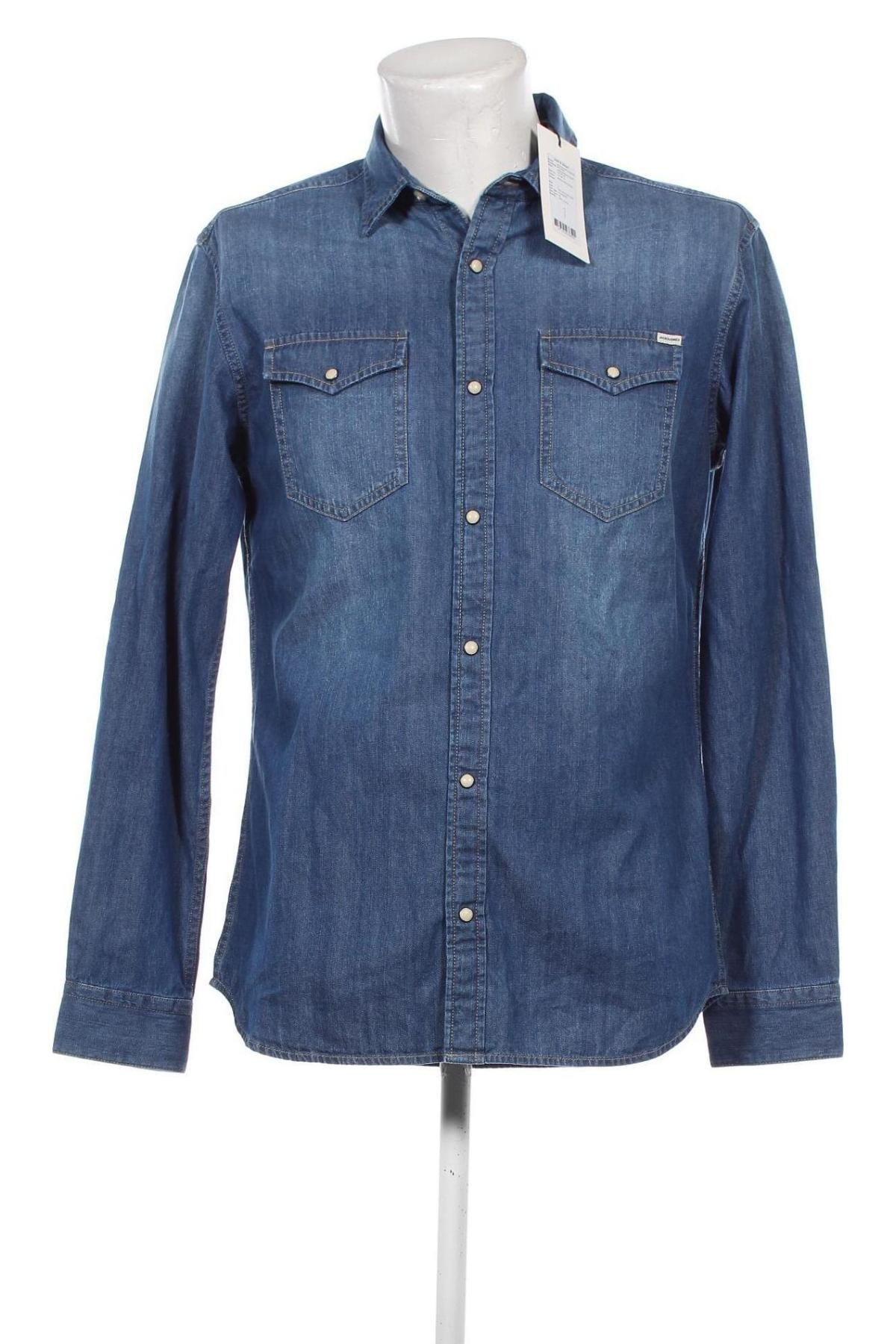 Herrenhemd Jack & Jones, Größe L, Farbe Blau, Preis € 23,99