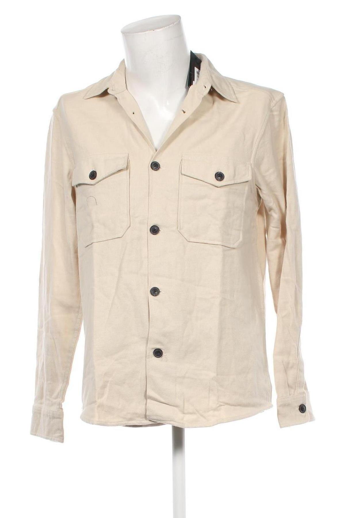 Herrenhemd Only & Sons, Größe M, Farbe Beige, Preis € 9,99