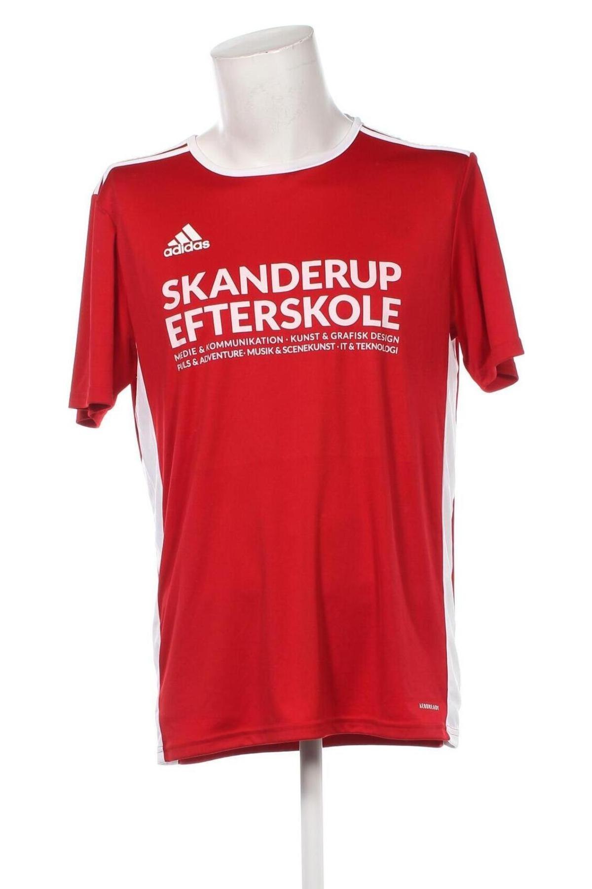 Herren T-Shirt Adidas, Größe L, Farbe Rot, Preis € 22,49