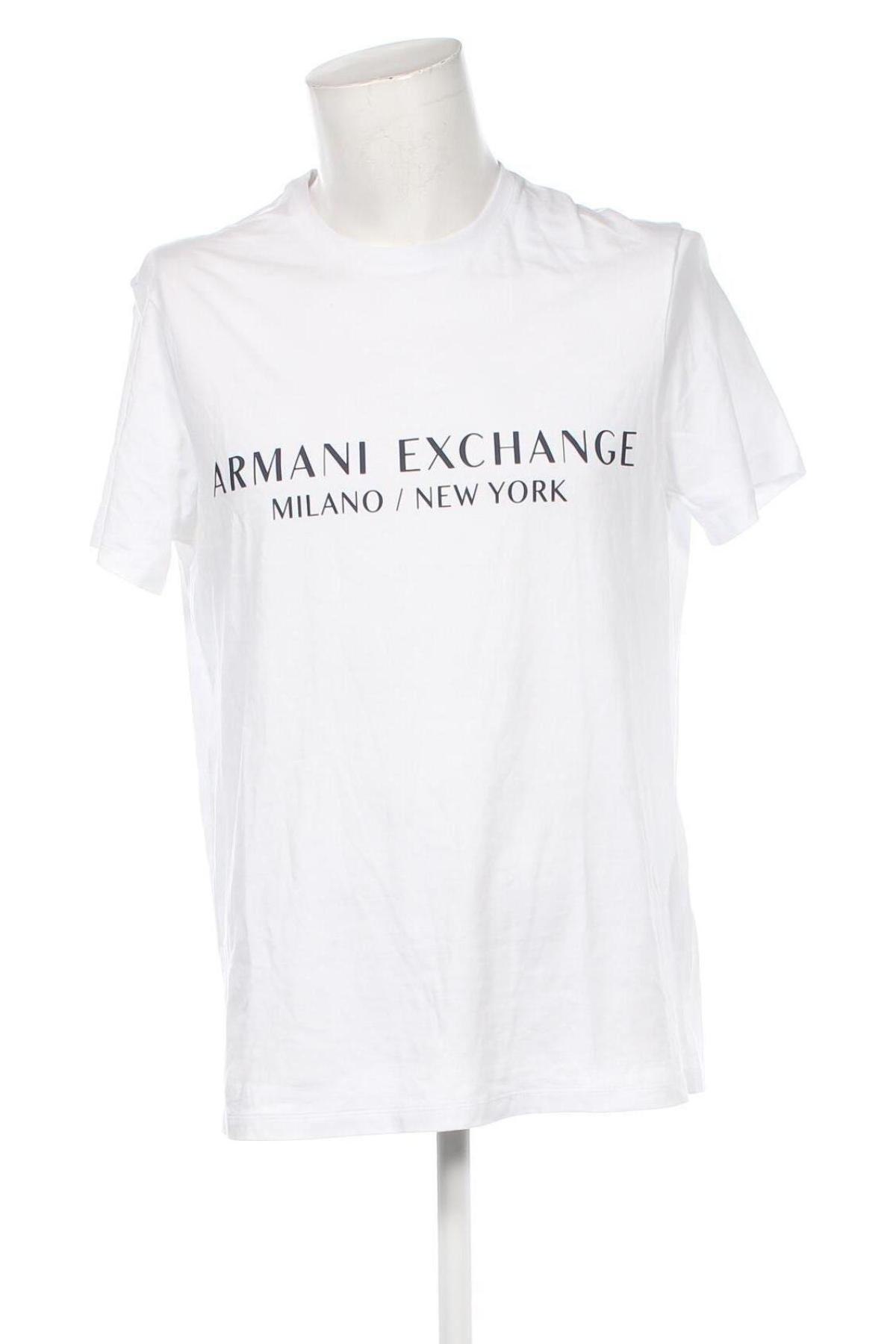 Męski T-shirt Armani Exchange, Rozmiar XL, Kolor Biały, Cena 153,99 zł