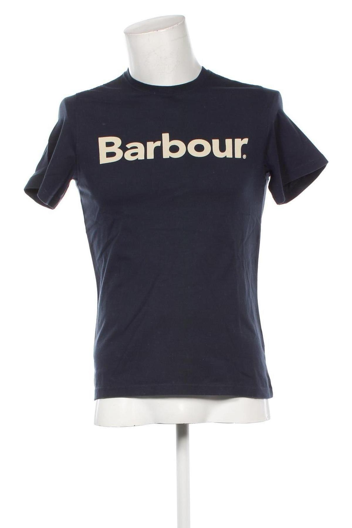 Męski T-shirt Barbour, Rozmiar S, Kolor Niebieski, Cena 124,99 zł