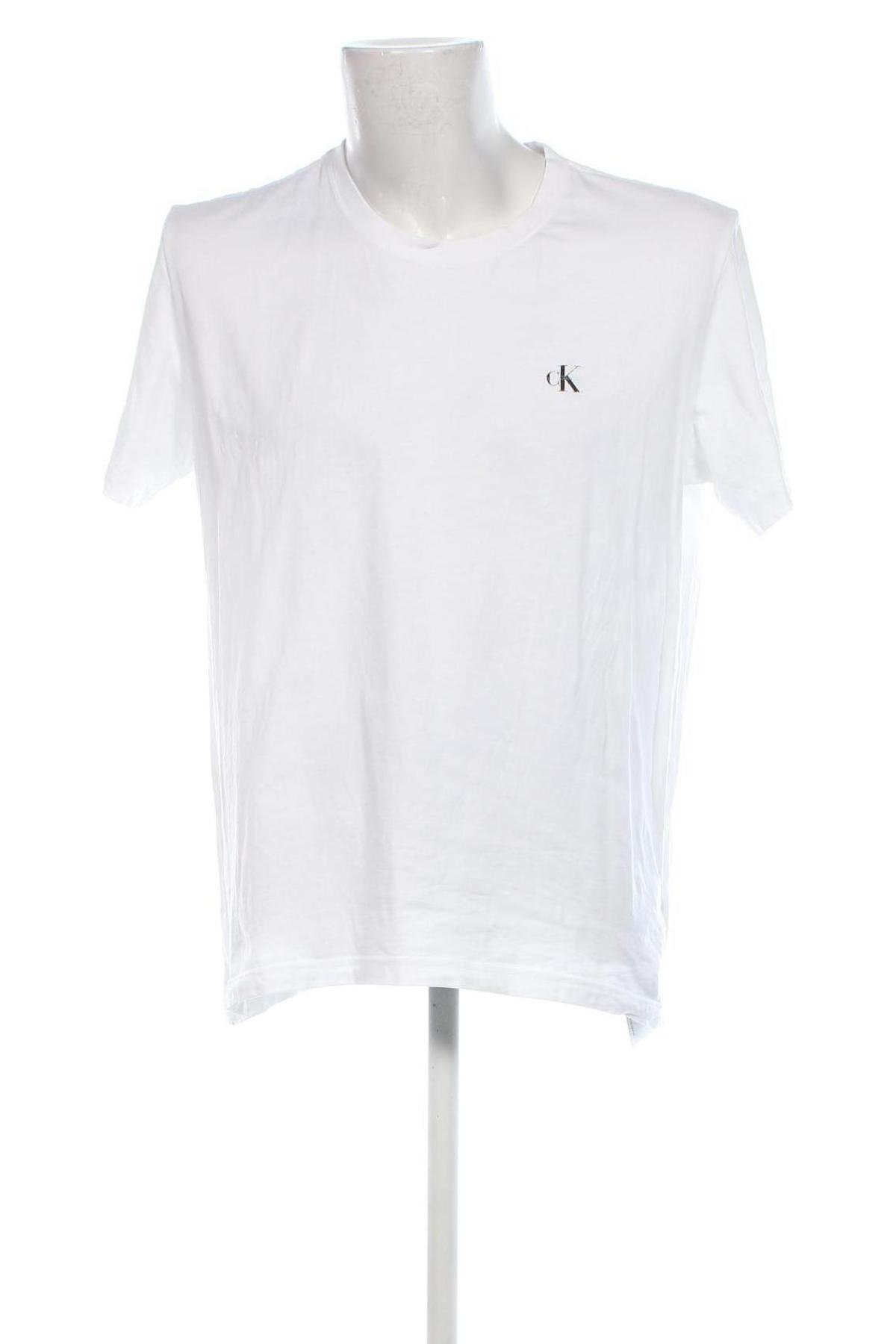 Męski T-shirt Calvin Klein Jeans, Rozmiar XXL, Kolor Biały, Cena 154,99 zł