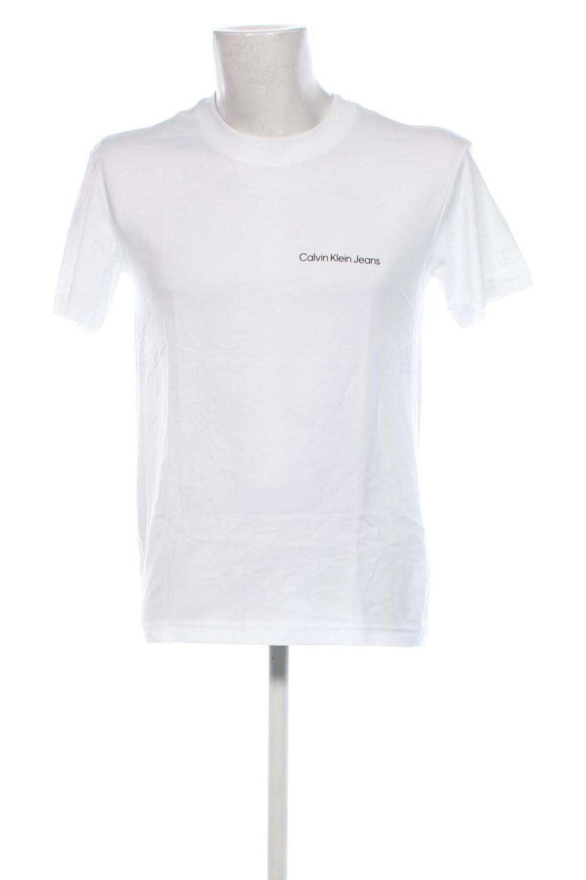 Herren T-Shirt Calvin Klein Jeans, Größe S, Farbe Weiß, Preis € 33,99