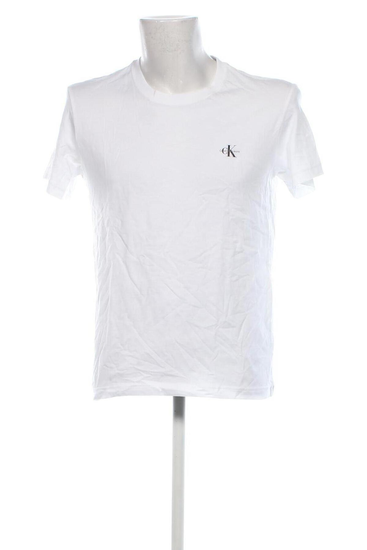 Herren T-Shirt Calvin Klein Jeans, Größe M, Farbe Weiß, Preis € 27,99