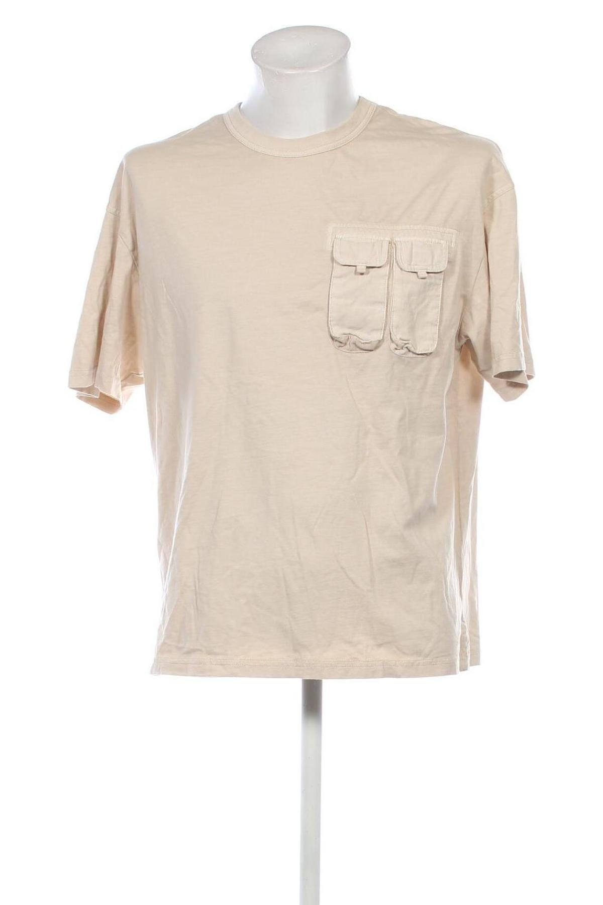 Herren T-Shirt Core By Jack & Jones, Größe L, Farbe Beige, Preis 10,99 €