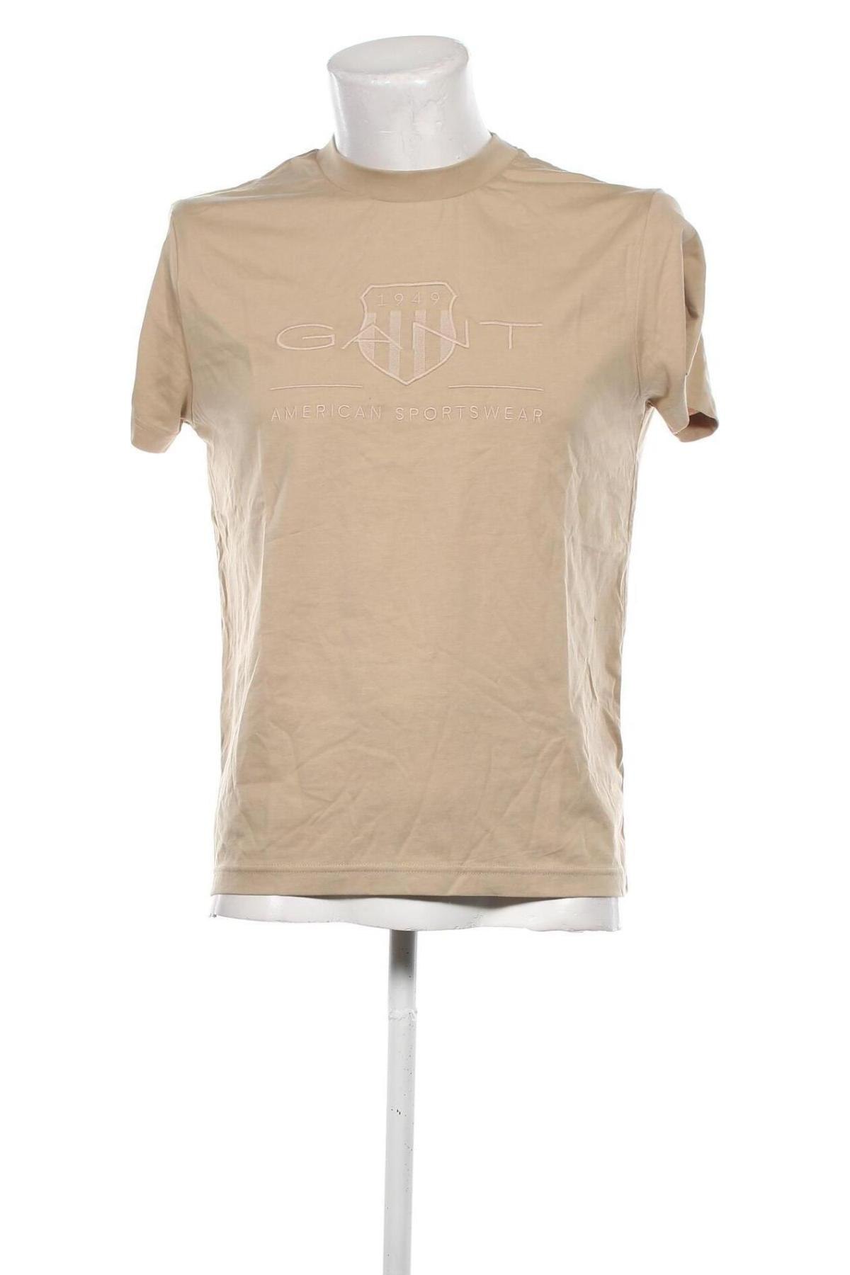 Ανδρικό t-shirt Gant, Μέγεθος S, Χρώμα  Μπέζ, Τιμή 29,99 €