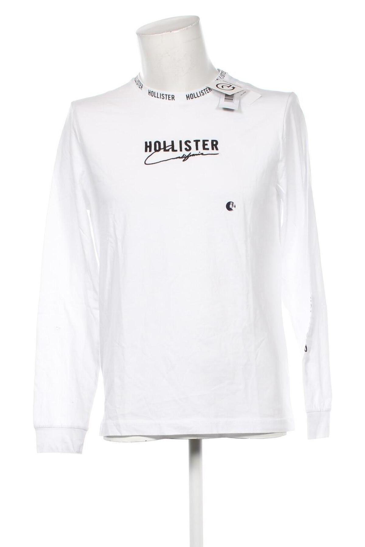 Herren T-Shirt Hollister, Größe M, Farbe Weiß, Preis 13,99 €