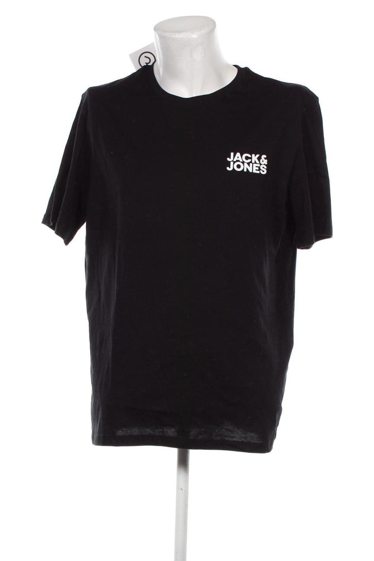 Męski T-shirt Jack & Jones, Rozmiar XL, Kolor Czarny, Cena 61,99 zł