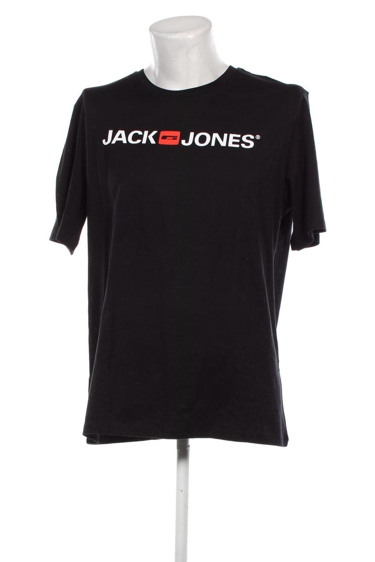 Мъжка тениска Jack & Jones, Размер XL, Цвят Черен, Цена 42,29 лв.