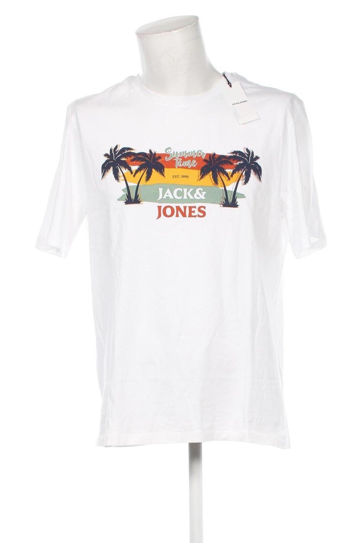 Pánske tričko  Jack & Jones, Veľkosť XL, Farba Biela, Cena  16,75 €