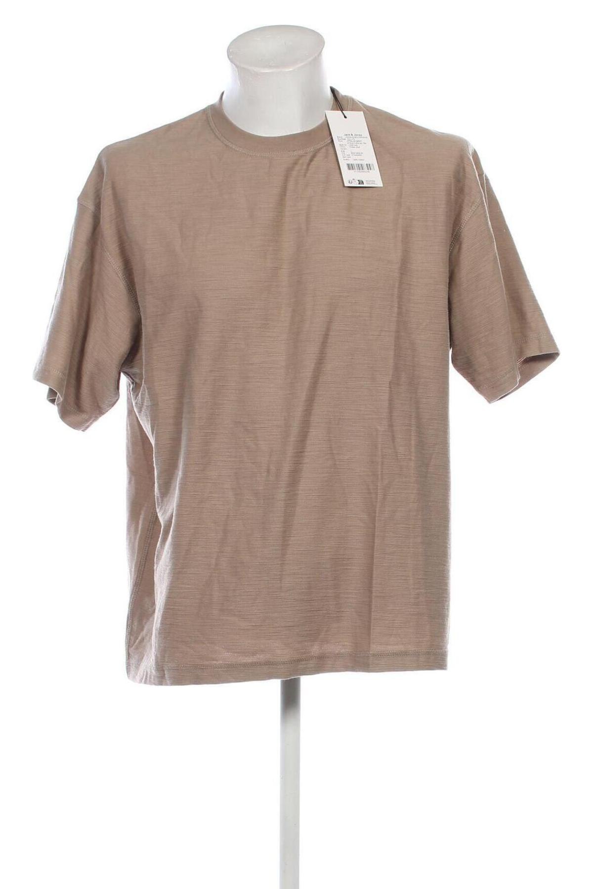 Ανδρικό t-shirt Jack & Jones PREMIUM, Μέγεθος L, Χρώμα Καφέ, Τιμή 9,99 €