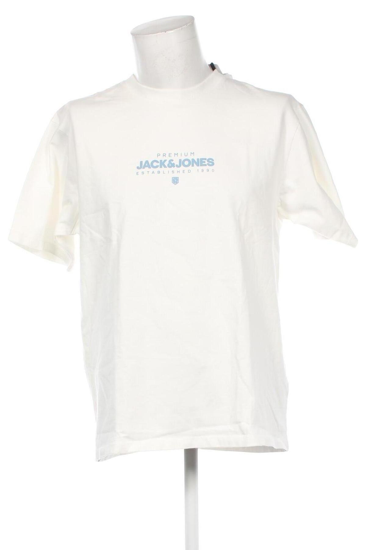 Ανδρικό t-shirt Jack & Jones PREMIUM, Μέγεθος L, Χρώμα Λευκό, Τιμή 11,49 €