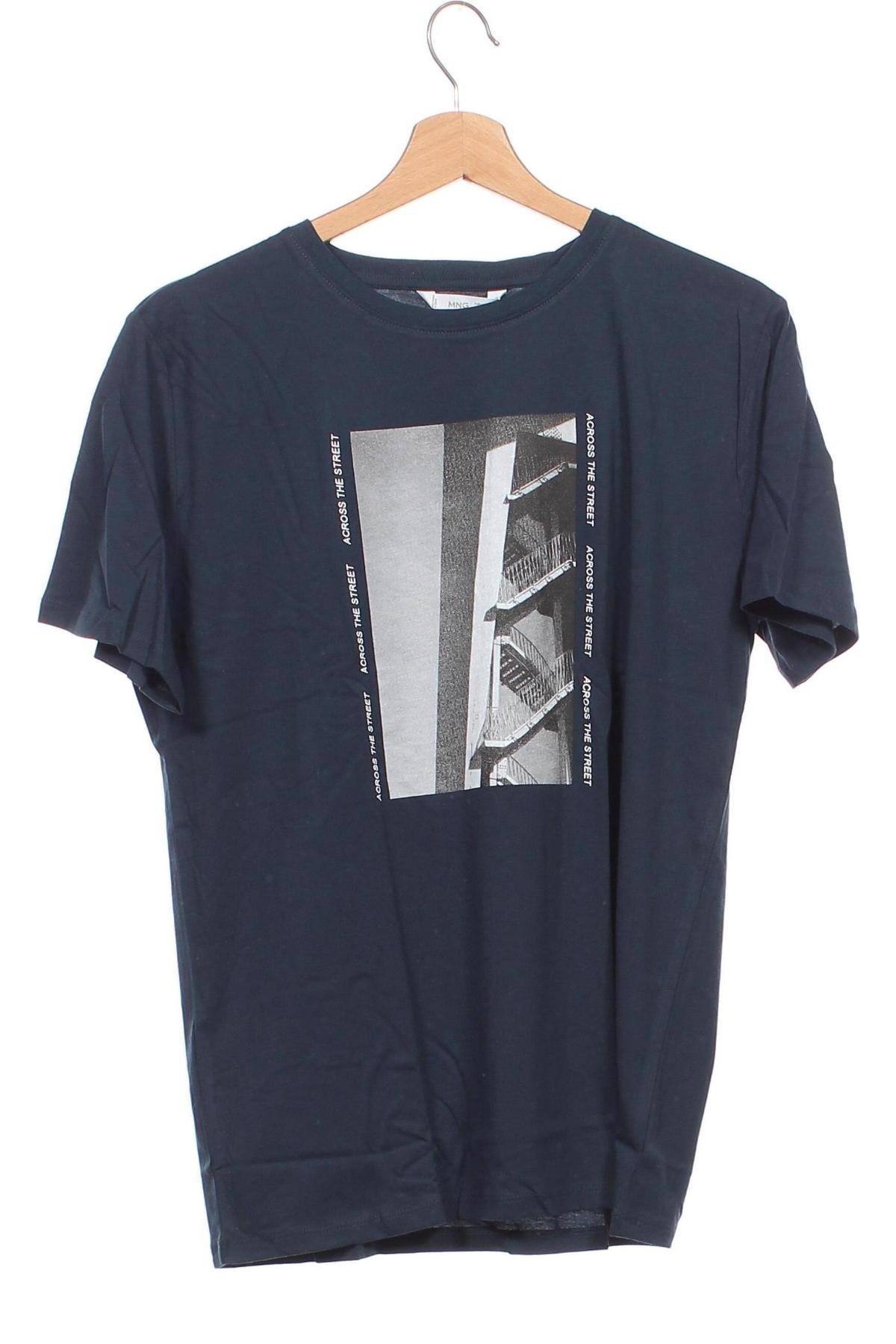 Ανδρικό t-shirt Mango, Μέγεθος M, Χρώμα Μπλέ, Τιμή 12,79 €