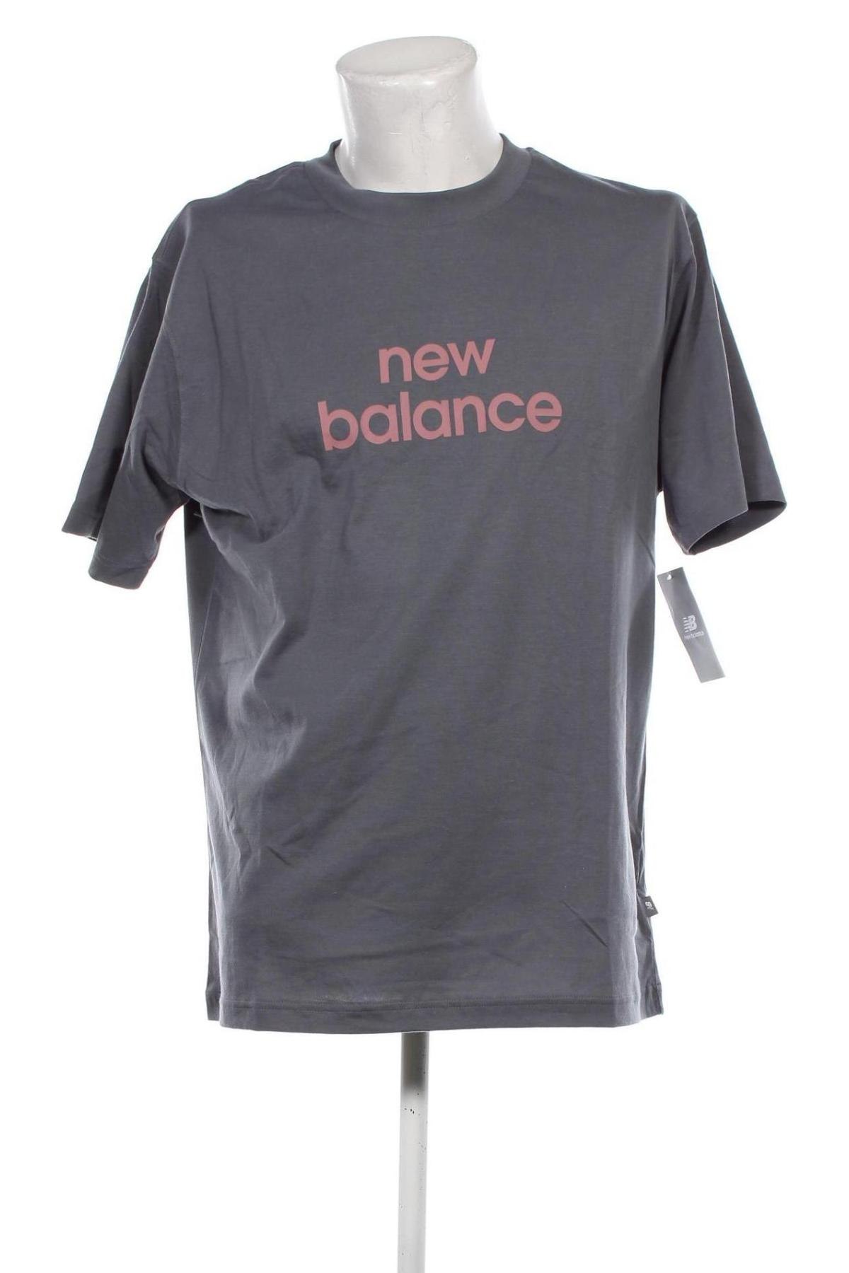 Ανδρικό t-shirt New Balance, Μέγεθος L, Χρώμα Γκρί, Τιμή 16,49 €