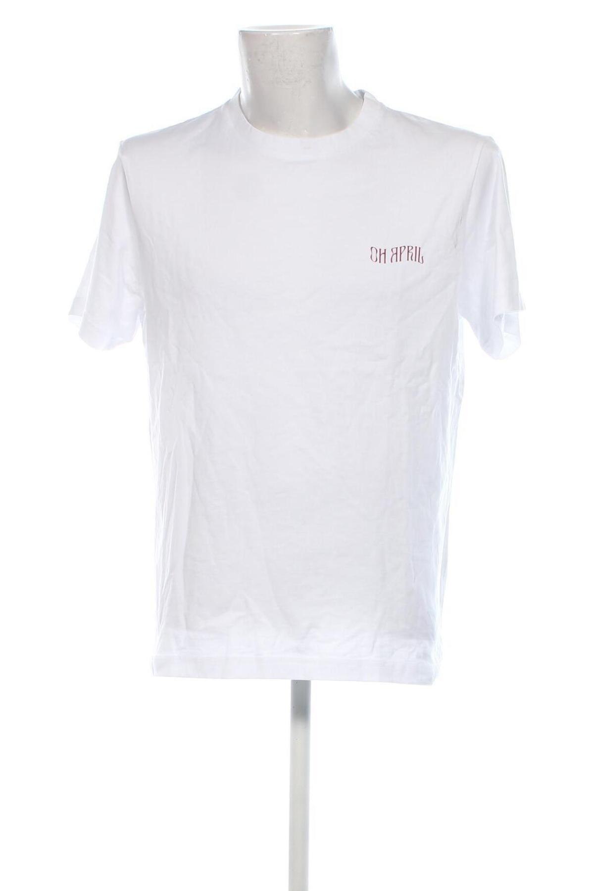 Ανδρικό t-shirt Oh April, Μέγεθος M, Χρώμα Λευκό, Τιμή 20,49 €