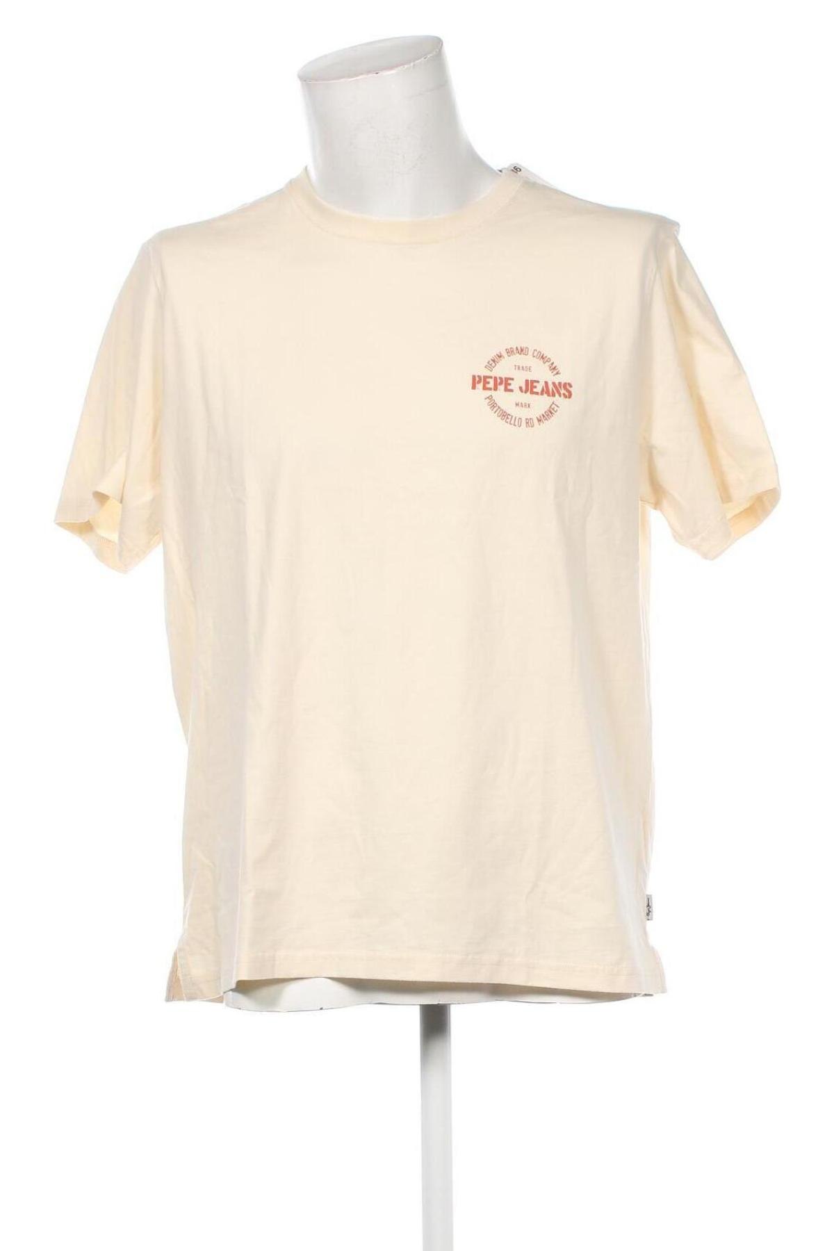 Ανδρικό t-shirt Pepe Jeans, Μέγεθος L, Χρώμα Εκρού, Τιμή 28,99 €