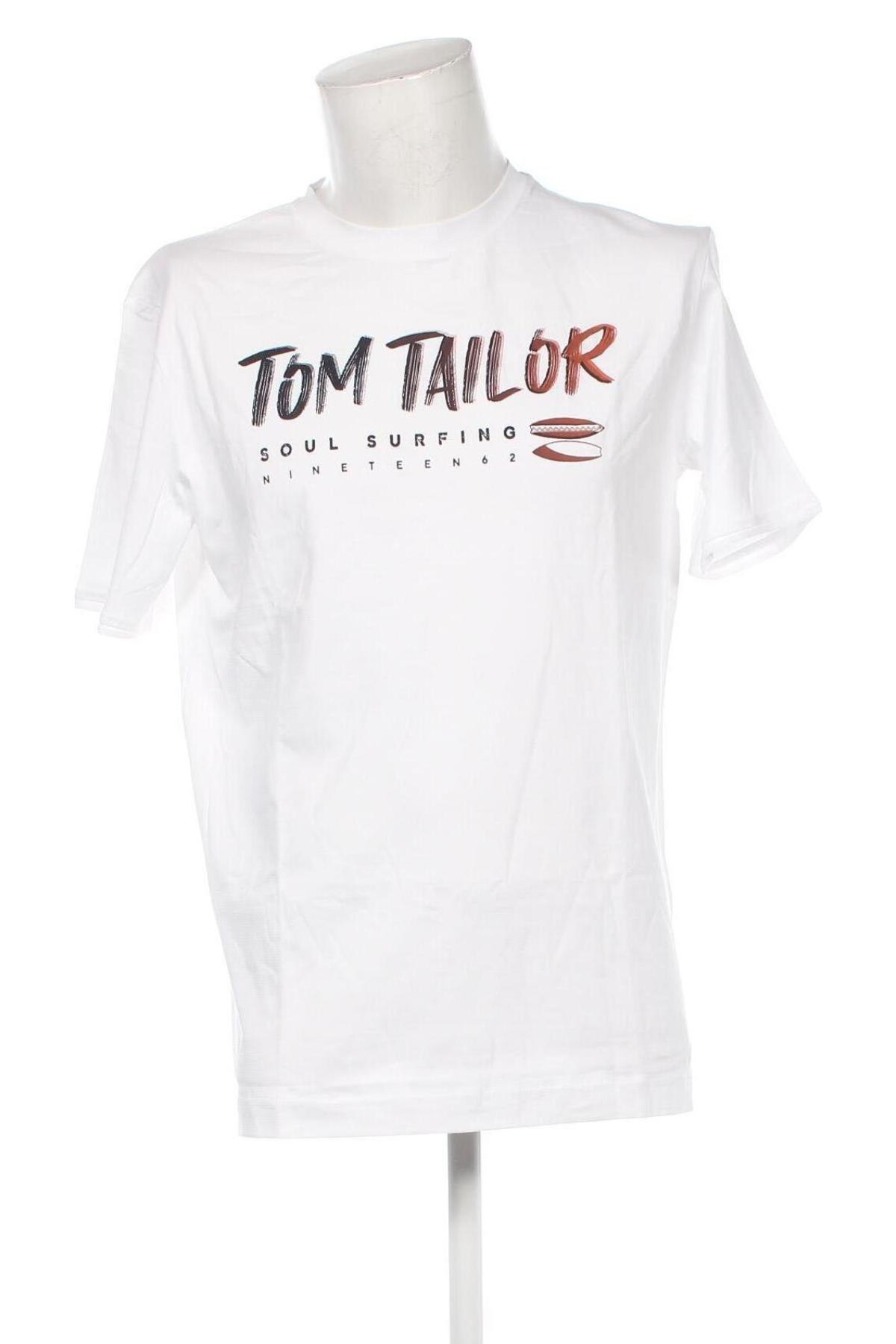 Ανδρικό t-shirt Tom Tailor, Μέγεθος L, Χρώμα Λευκό, Τιμή 15,99 €