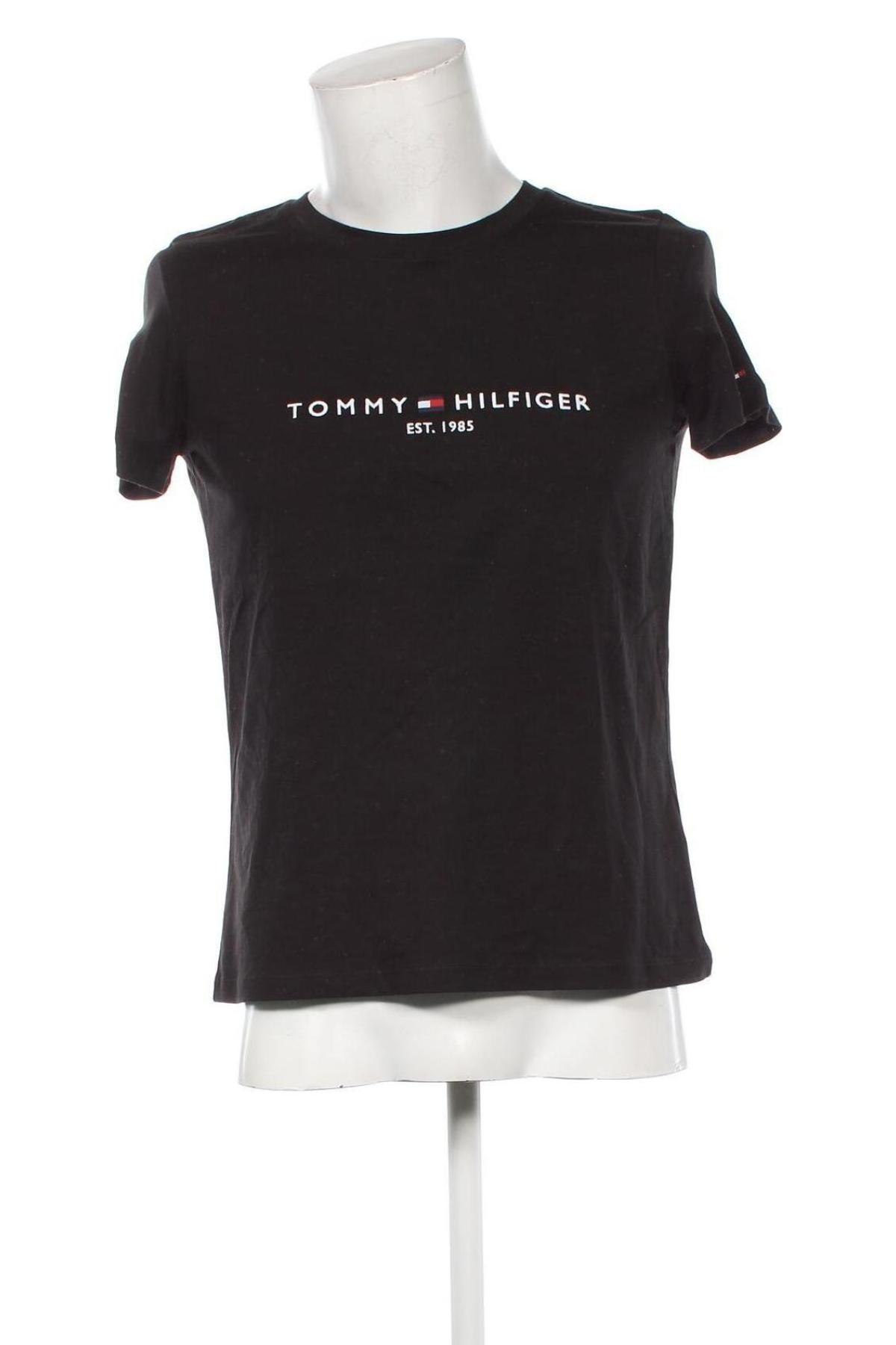 Męski T-shirt Tommy Hilfiger, Rozmiar L, Kolor Czarny, Cena 205,49 zł