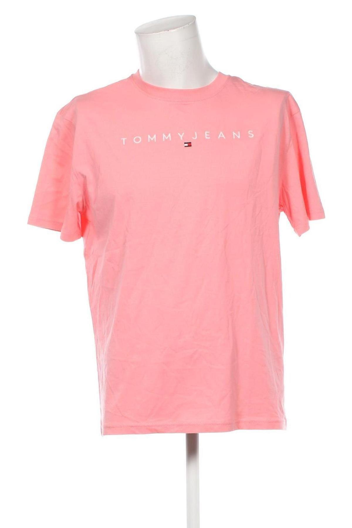 Herren T-Shirt Tommy Jeans, Größe L, Farbe Rosa, Preis € 29,99