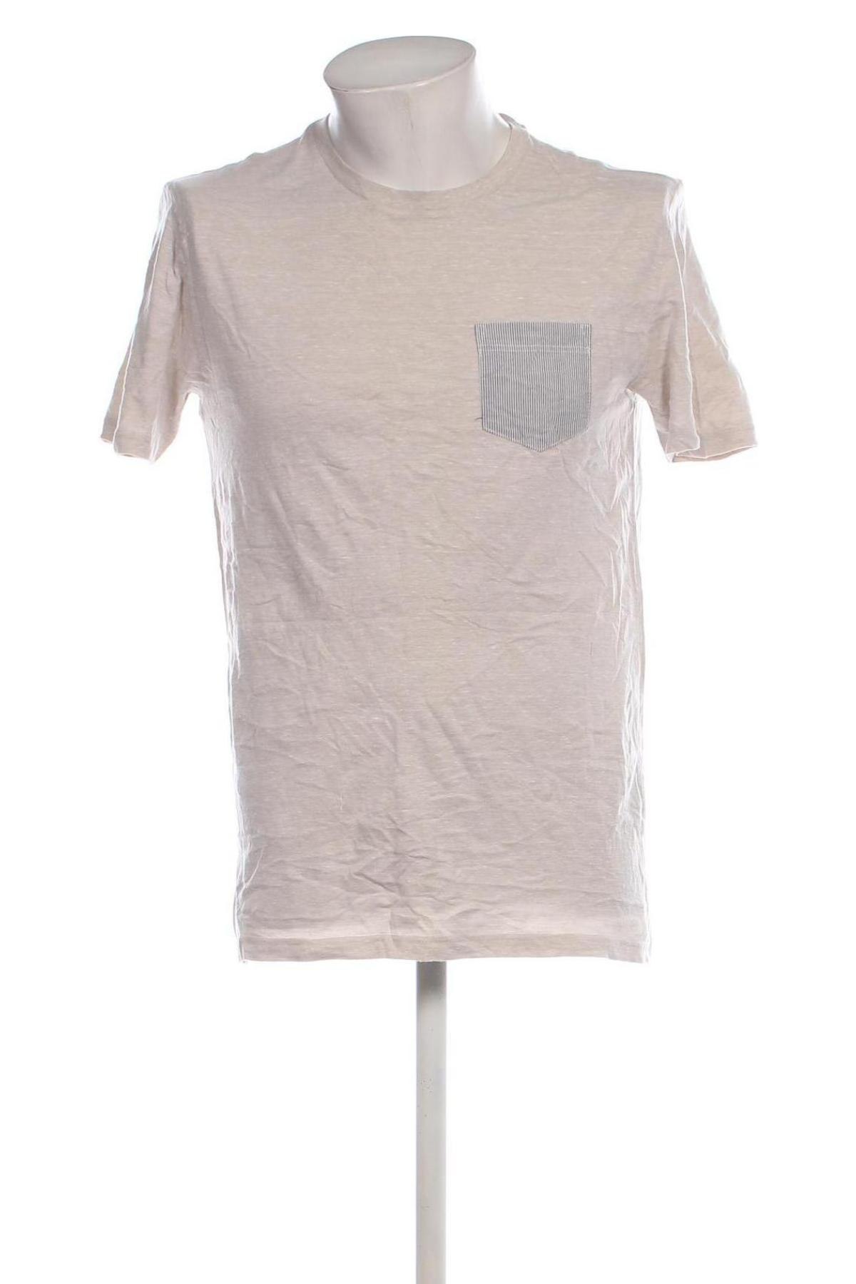 Herren T-Shirt Zara, Größe M, Farbe Beige, Preis 11,29 €