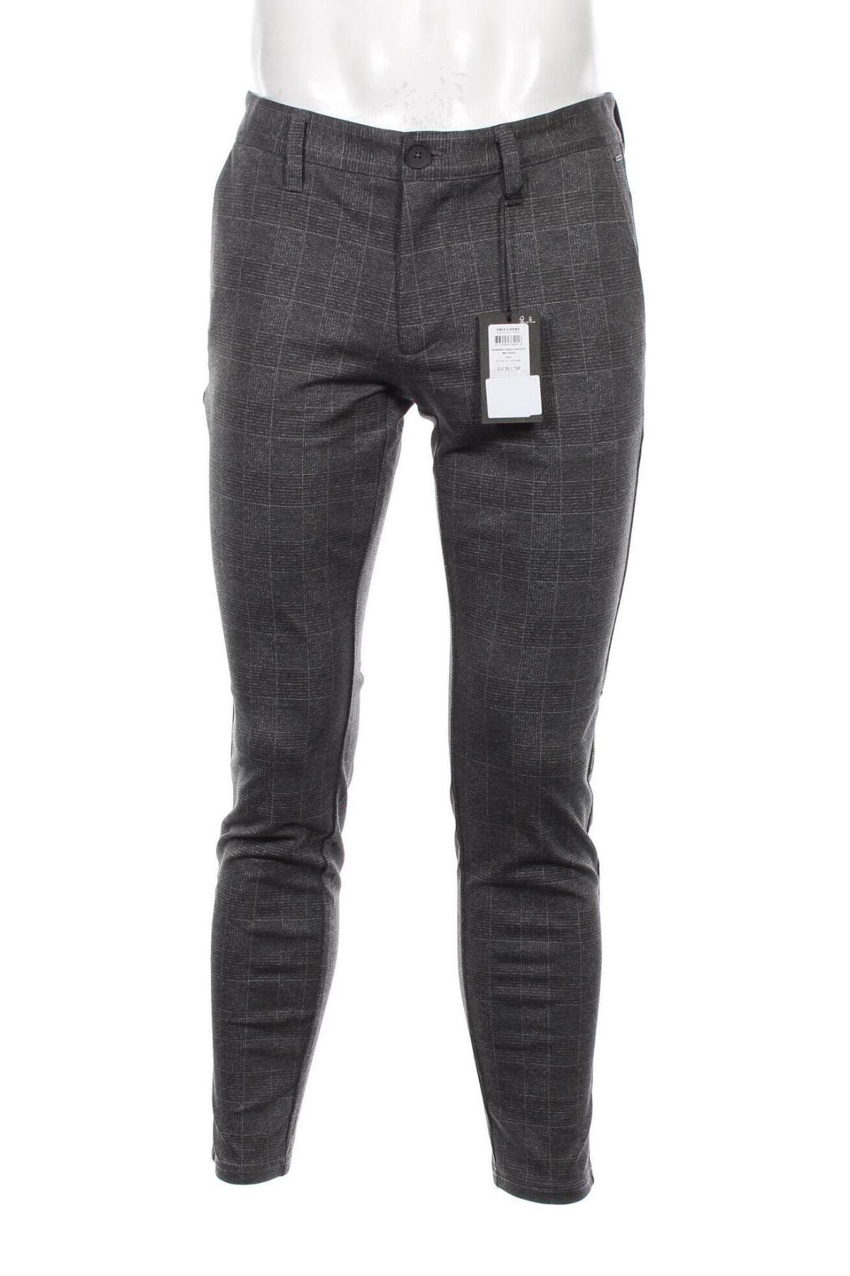 Herrenhose Only & Sons, Größe L, Farbe Grau, Preis 12,79 €