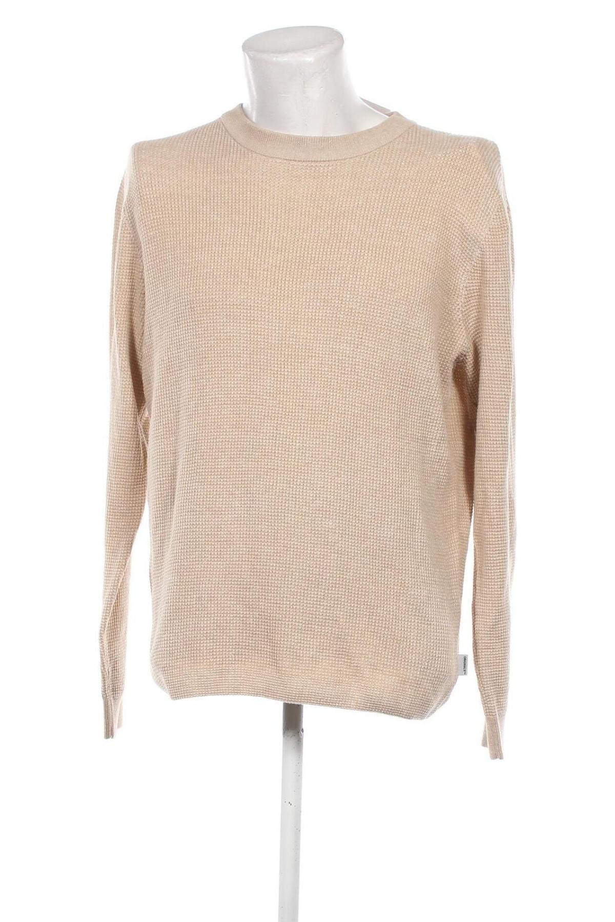 Herrenpullover Jack & Jones, Größe M, Farbe Beige, Preis 28,49 €