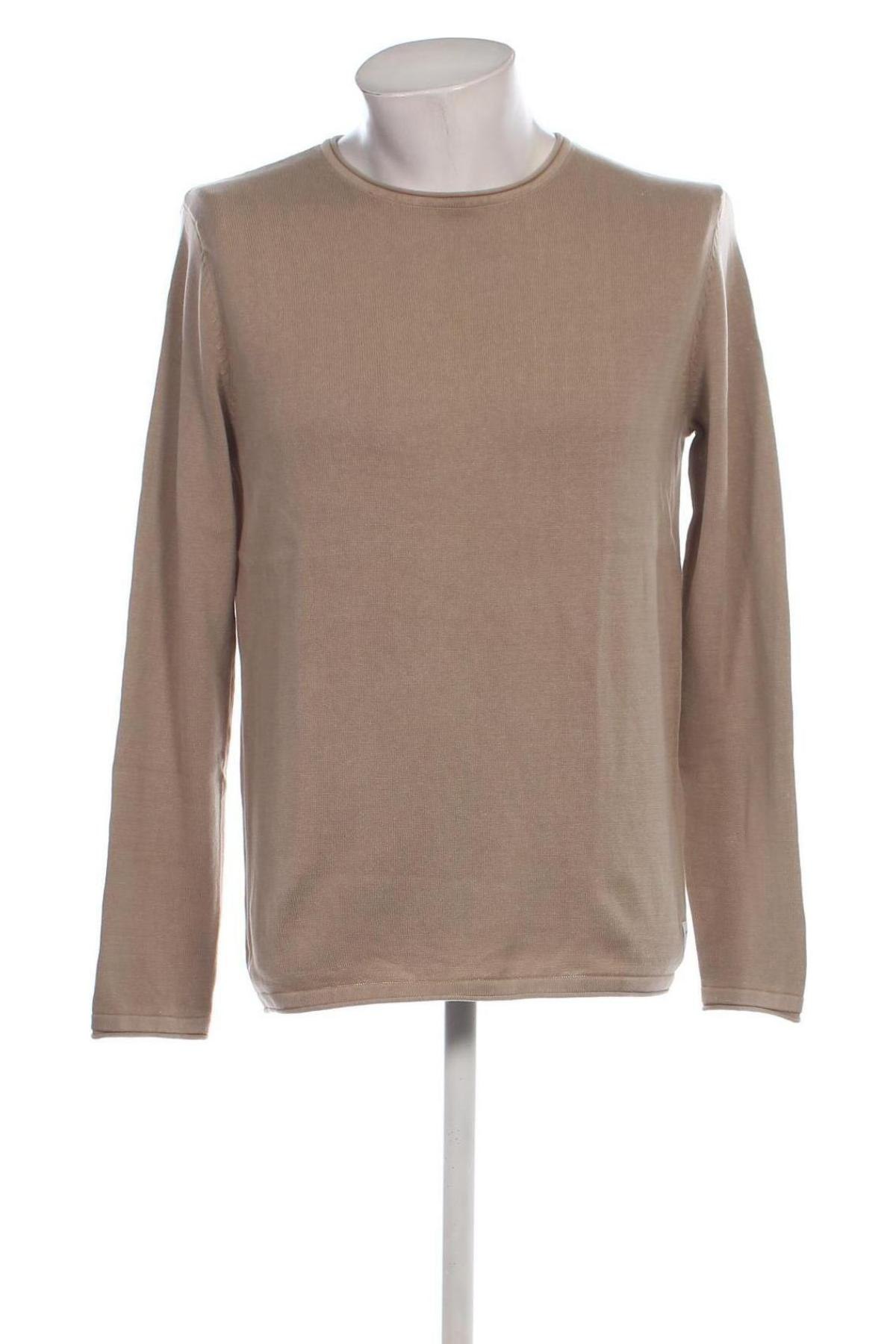 Herrenpullover Jack & Jones, Größe M, Farbe Beige, Preis 23,49 €