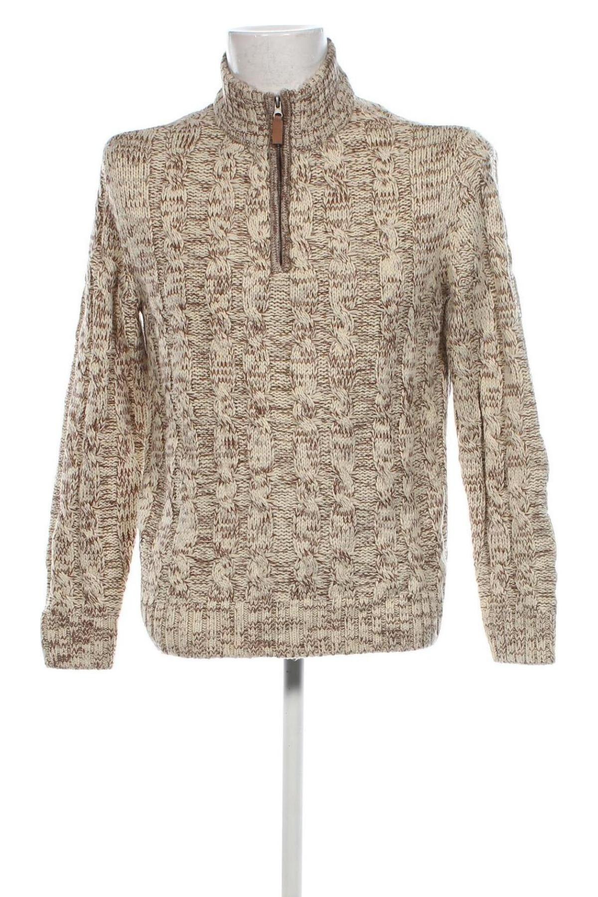 Herrenpullover John Baner, Größe M, Farbe Beige, Preis 8,49 €