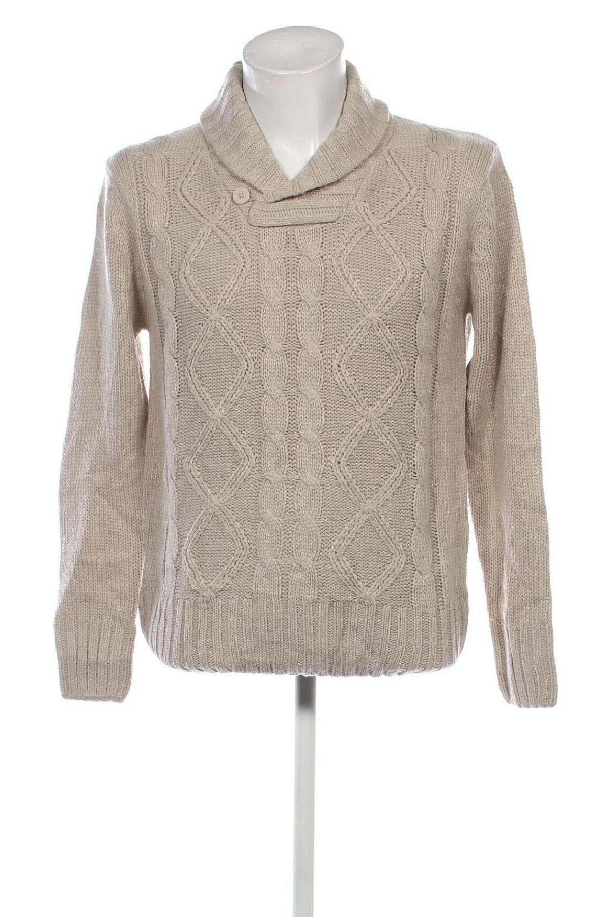 Herrenpullover Okay, Größe M, Farbe Beige, Preis 8,49 €