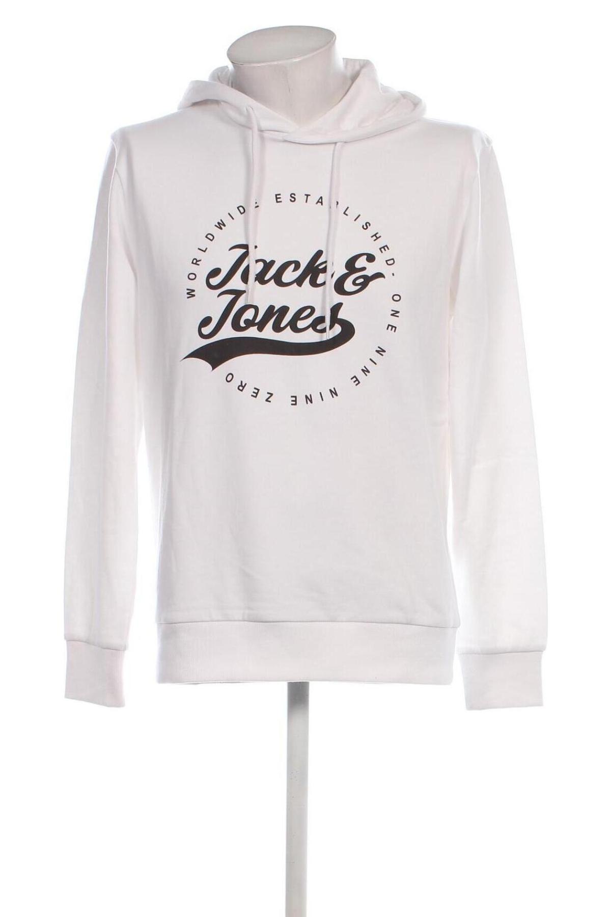 Мъжки суичър Core By Jack & Jones, Размер L, Цвят Бял, Цена 28,29 лв.