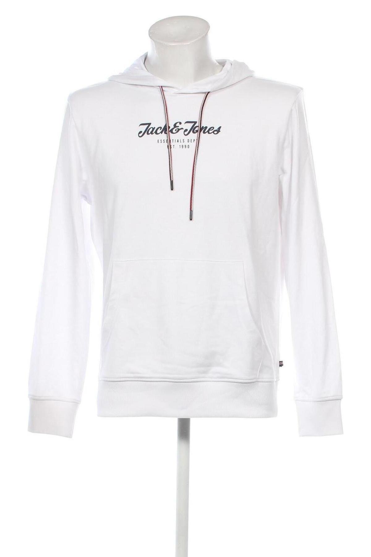 Herren Sweatshirt Jack & Jones, Größe L, Farbe Weiß, Preis 15,99 €