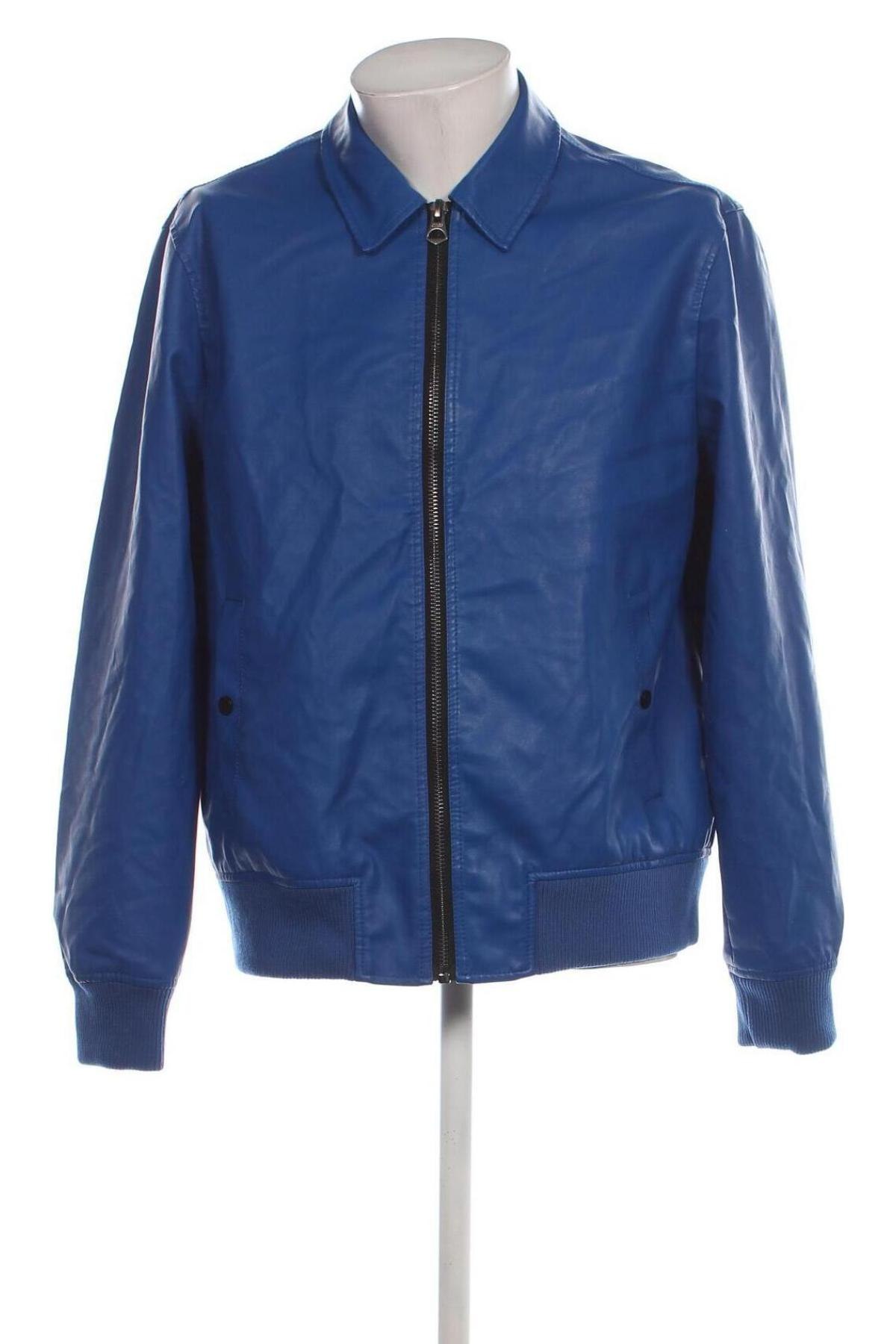 Herren Lederjacke Only & Sons, Größe L, Farbe Blau, Preis € 28,49