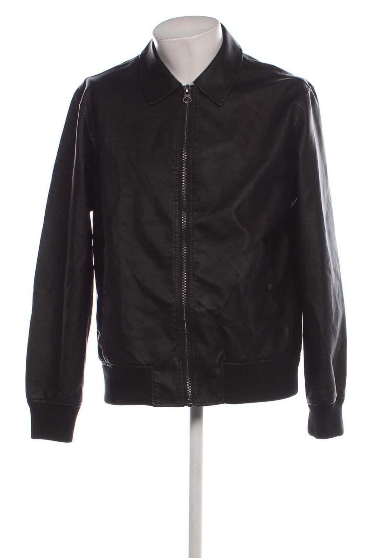 Herren Lederjacke Only & Sons, Größe L, Farbe Schwarz, Preis € 21,99