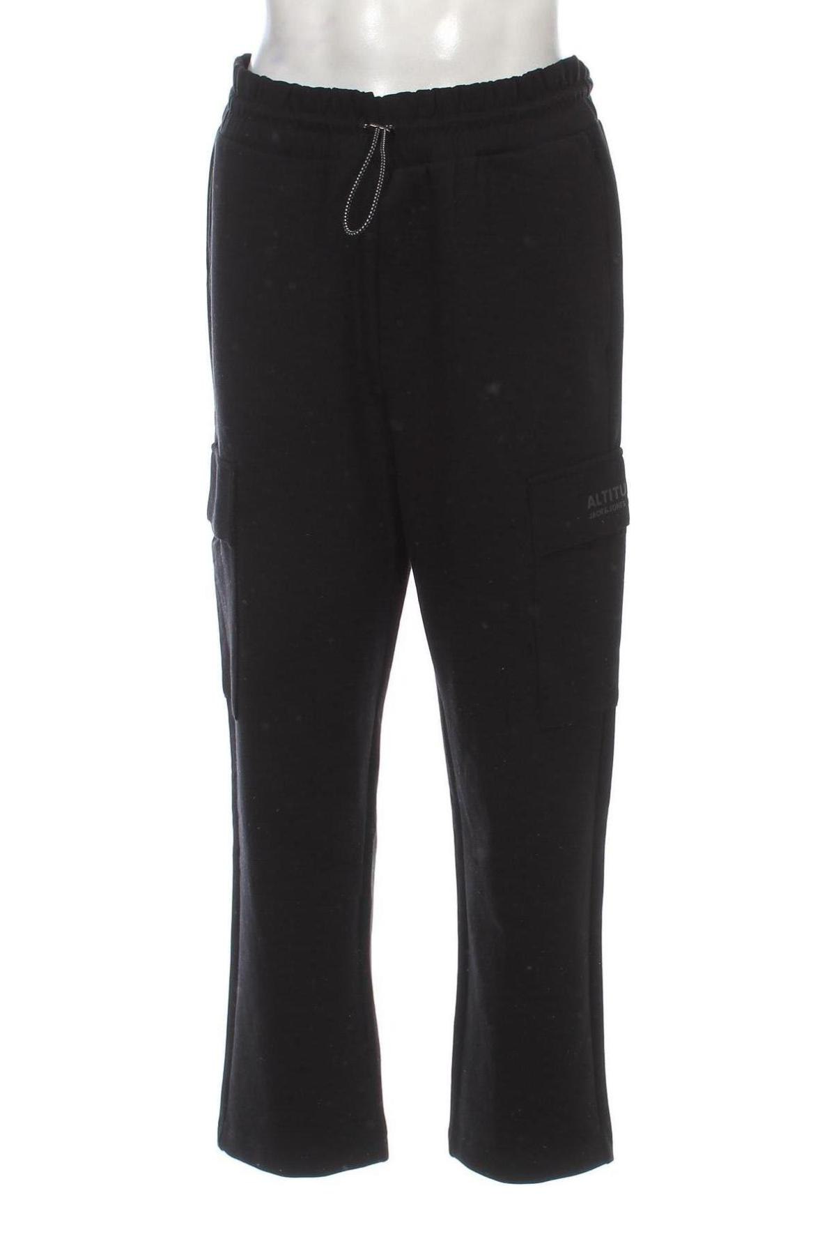 Pantaloni trening de bărbați Jack & Jones, Mărime L, Culoare Negru, Preț 269,99 Lei