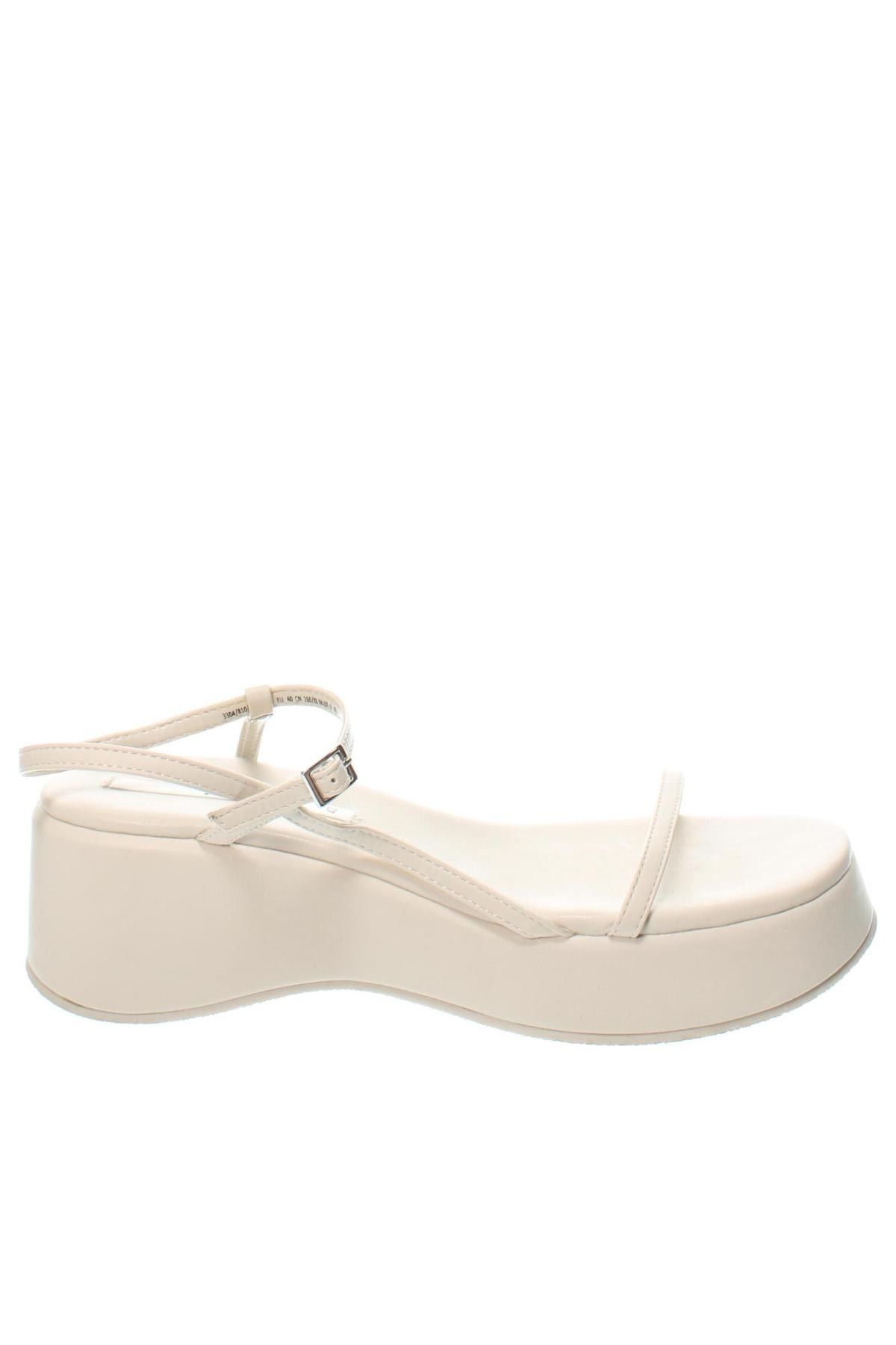 Sandalen Zara, Größe 40, Farbe Ecru, Preis 14,00 €