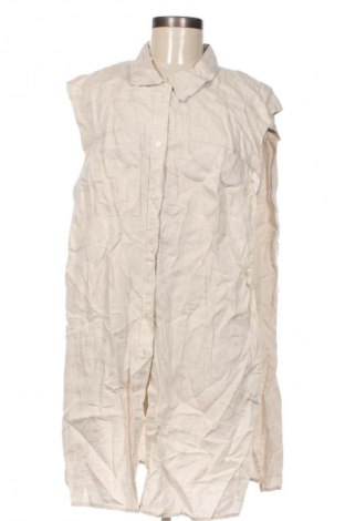Дамска риза Unbranded, Размер 5XL, Цвят Бежов, Цена 24,99 лв.