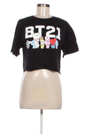 Damski T-shirt Bershka, Rozmiar S, Kolor Czarny, Cena 39,31 zł