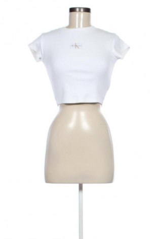 Tricou de femei Calvin Klein Jeans, Mărime S, Culoare Alb, Preț 221,99 Lei