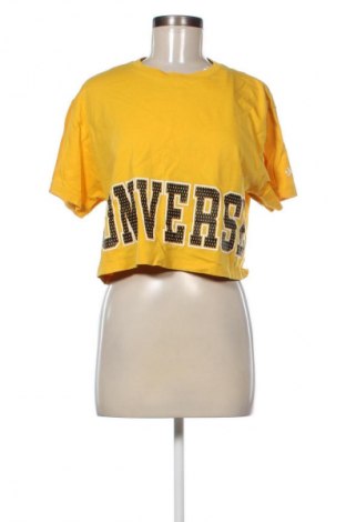 Γυναικείο t-shirt Converse, Μέγεθος L, Χρώμα Κίτρινο, Τιμή 9,99 €