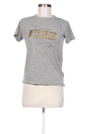 Γυναικείο t-shirt Replay, Μέγεθος S, Χρώμα Γκρί, Τιμή 17,99 €