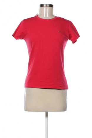 Damski T-shirt Tommy Hilfiger, Rozmiar L, Kolor Czerwony, Cena 76,40 zł