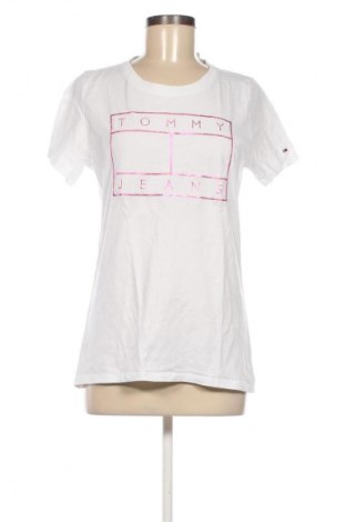 Γυναικείο t-shirt Tommy Jeans, Μέγεθος L, Χρώμα Λευκό, Τιμή 17,38 €