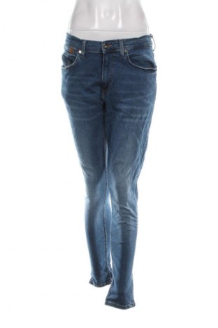 Damskie jeansy Zara, Rozmiar L, Kolor Niebieski, Cena 88,99 zł