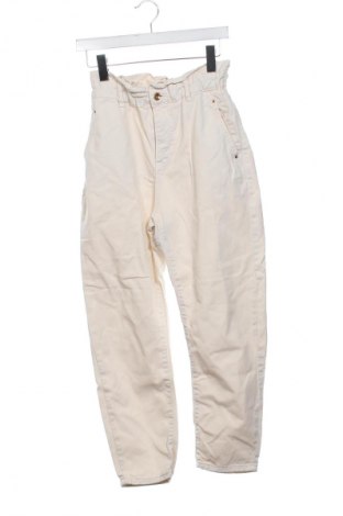 Дамски дънки Zara, Размер XS, Цвят Екрю, Цена 27,00 лв.
