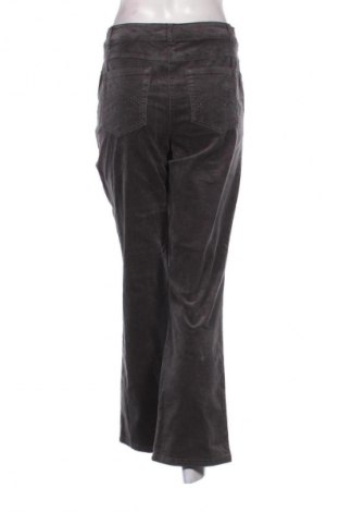 Pantaloni de velvet de femei Adagio, Mărime L, Culoare Gri, Preț 76,70 Lei