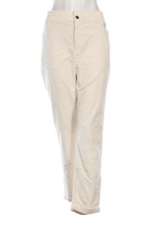 Pantaloni de velvet de femei Kiabi, Mărime XXL, Culoare Ecru, Preț 158,99 Lei
